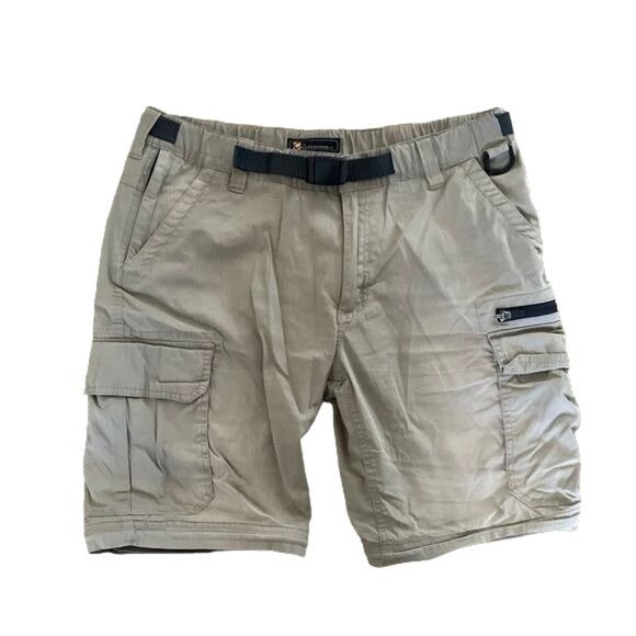 The B.C. Clothing Co. Belted Khaki Cargo Shorts, Men’s Size 32 - Picture 1 of 14